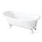 Aqua Eden Clawfoot Bathtubs, 56.69 L, 30.31 W, White/White, Cast Iron VCTND5731BW - alternate 1